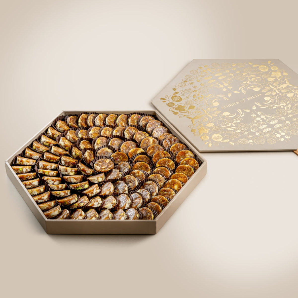 Fig & Nut Bites hexagon tray