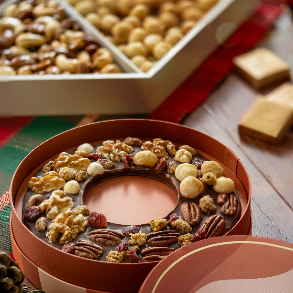 Chocolate & Nuts Wreath