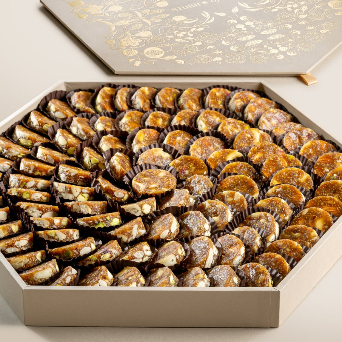 Fig & Nut Bites hexagon tray
