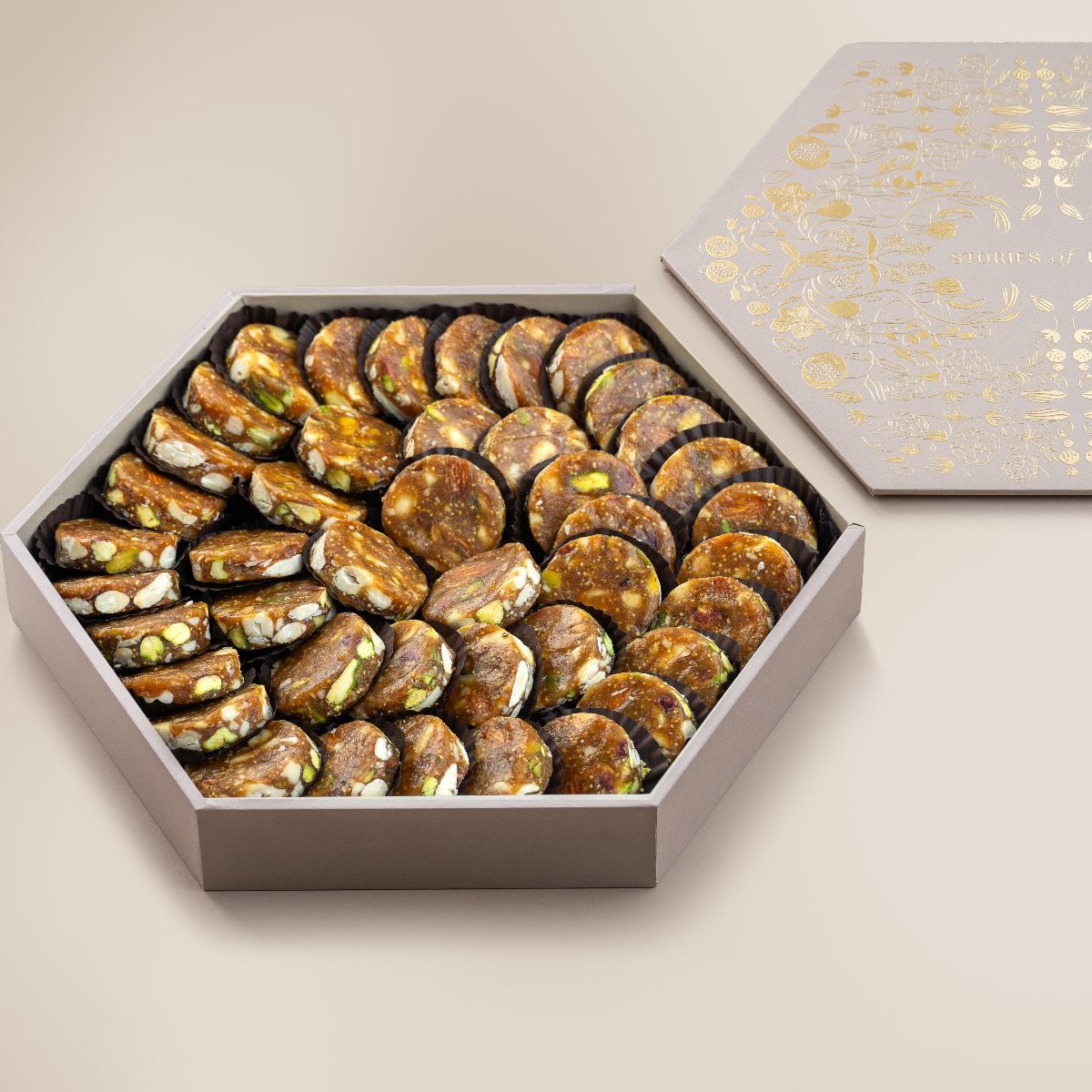 Fig & Nut Bites  hexagon tray